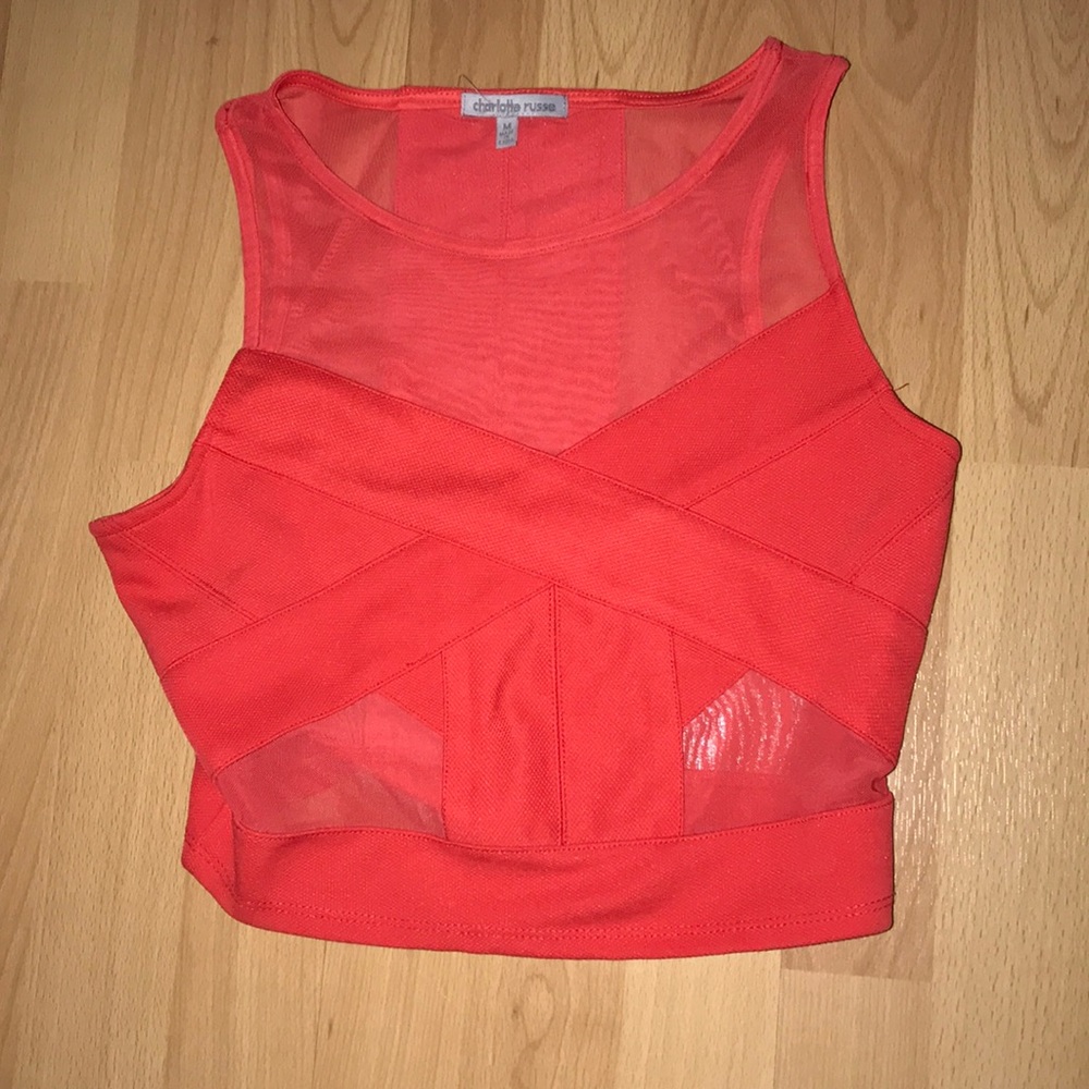 Red crop top
